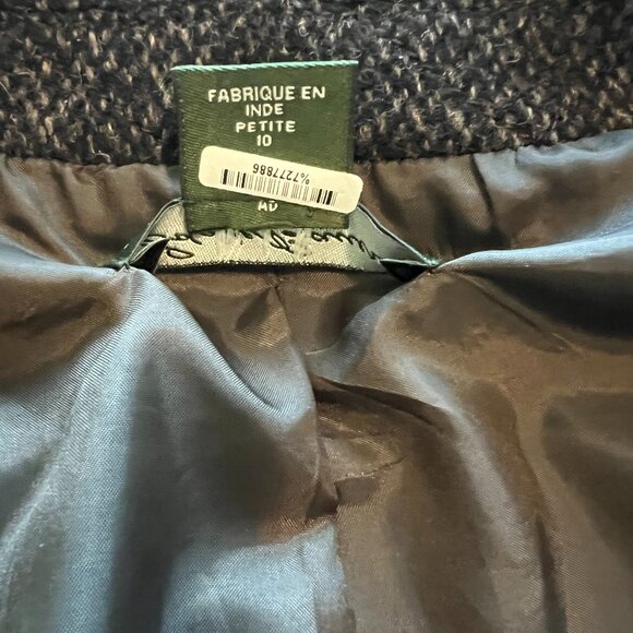 Eddie Bauer Wool Tweed Blazer Jacket 10P Brown 2-Button Classic Fit - Picture 10 of 11